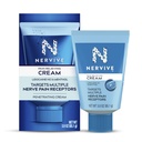 Nervive Pain Relieving Cream, Max Strength Non-Greasy Topical Pain Reliever med Lidocaine och Menthol för tår, fötter, fingrar, händer, ben och armar, 3.0oz