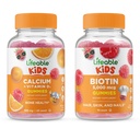 Livliga Biotin Kids + Calcium med vitamin D Kids, Gummies Bundle - Great Tasting, Vitamin Supplement, Gluten Free, GMO Free, Chewable Gummy
