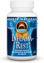 Källa Naturals Inflama-Rest - Herbal & Mineral Blend med gurkmeja, Boswellia, Ginger, Quercetin - Maximal Stress Relief & Relaxation - 30 tabletter