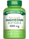 Naturens Sanning Magnesium | 400mg | 72 Softgels | Värde Storlek | Extra Styrka | från Magnesium Oxide | Non-GMO och Gluten fri tillägg
