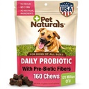 Pet Naturals Daily Probiotic for Dogs, Duck Flavor, 160 Chews - 120M CFUs Pre and Probiotics for Dogs Digestive Health, Gut Health, Immune Support, Diarrhea, Allergier och Itching