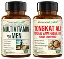 Vimerson Health Multivitamin för Män & Tongkat Ali för män med Horny Goat Weed, Maca Root Powder, Tribulus Terrestris, Saw Palmetto Extract