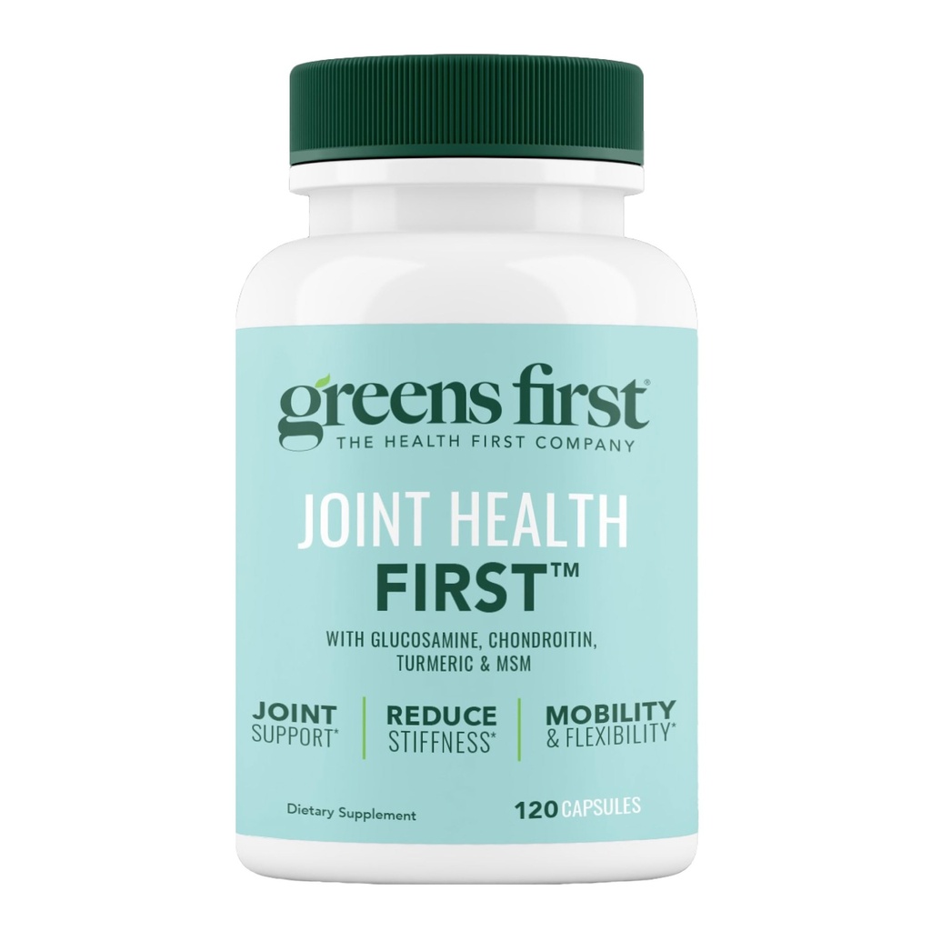 Greens First Joint Health First - Natural Joint Support Supplement med MSM, gurkmeja, Ashwagandha och Ginger - för gemensamt stöd - Non-GMO/Dairy-Free/Gluten-Free (120 Softgels)