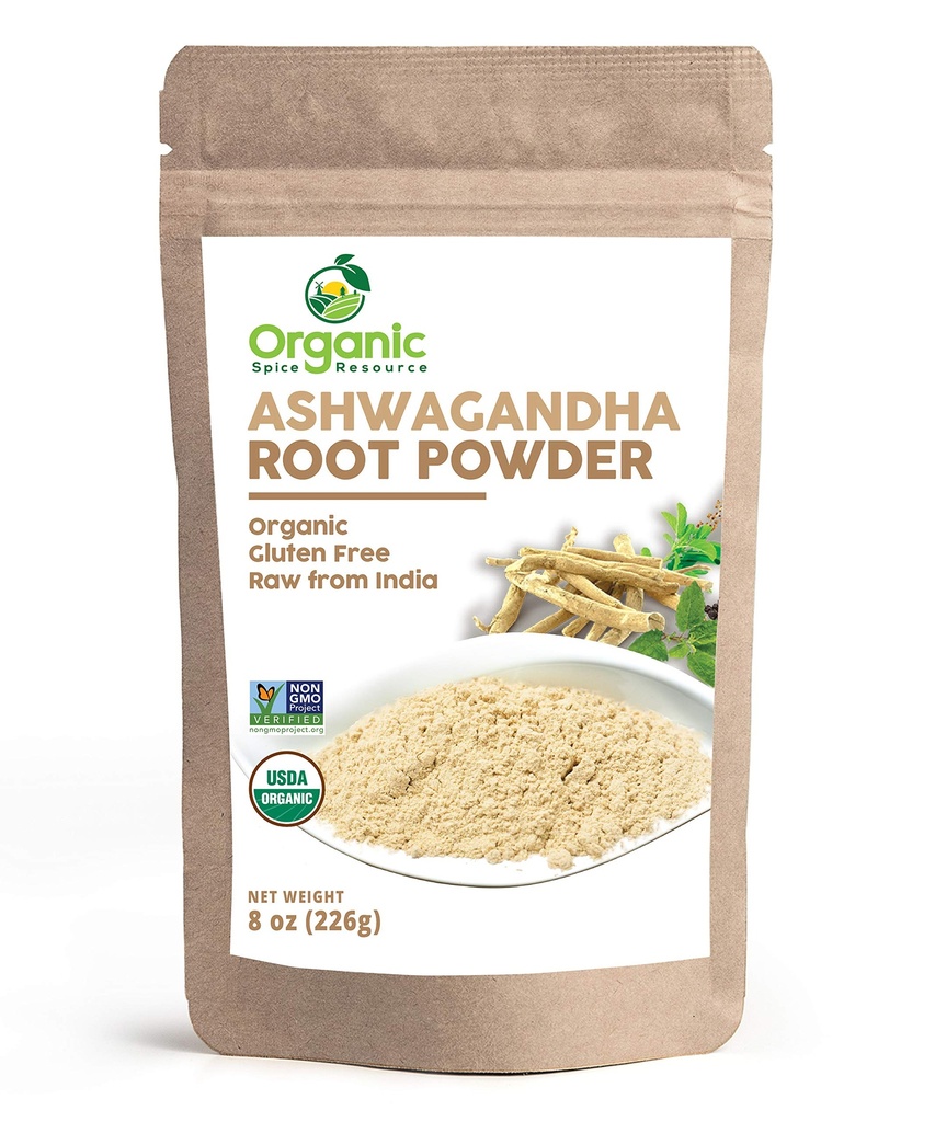 Organisk Ashwagandha Root Powder -8 Ounce | Lab Tested for Purity | Lösbar Kraft Bag, icke-GMO, Indian Ginseng, Withania Somnifera -100% Raw från Indien, av SHOPOSR (8 oz)