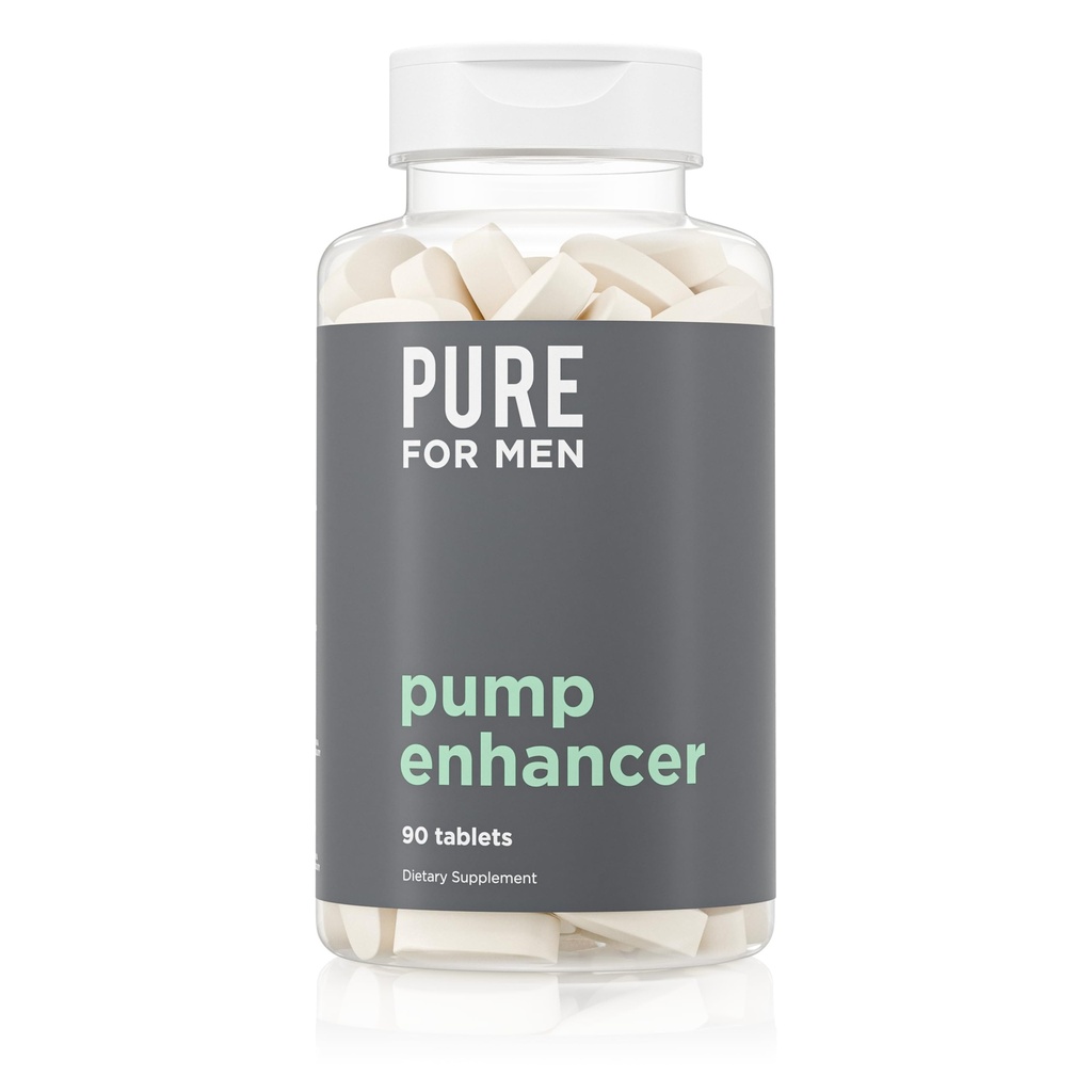 Rent för Män Pump Enhancer | Pre Workout Supplement för muskelpump, uthållighet och ökat blodflöde | Nitric Oxide Booster med L-Arginine & L-Citrulline | Fokus och energistöd | 90 Count