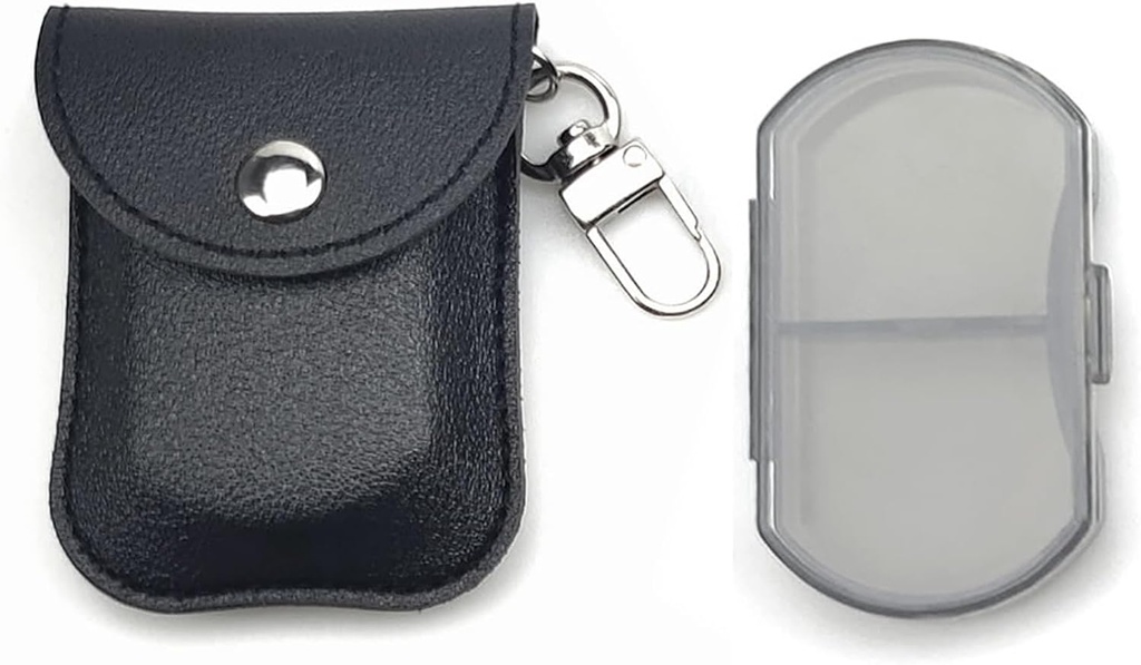 VOFOON Small Pill Organizer, Travel Pill Box för Purse, Keychain Pill Holder, Pocket Pill Container, 2 Times a Day Daily Portable Medicine Vitamin Case, Fish Oil Box, Supplement Box