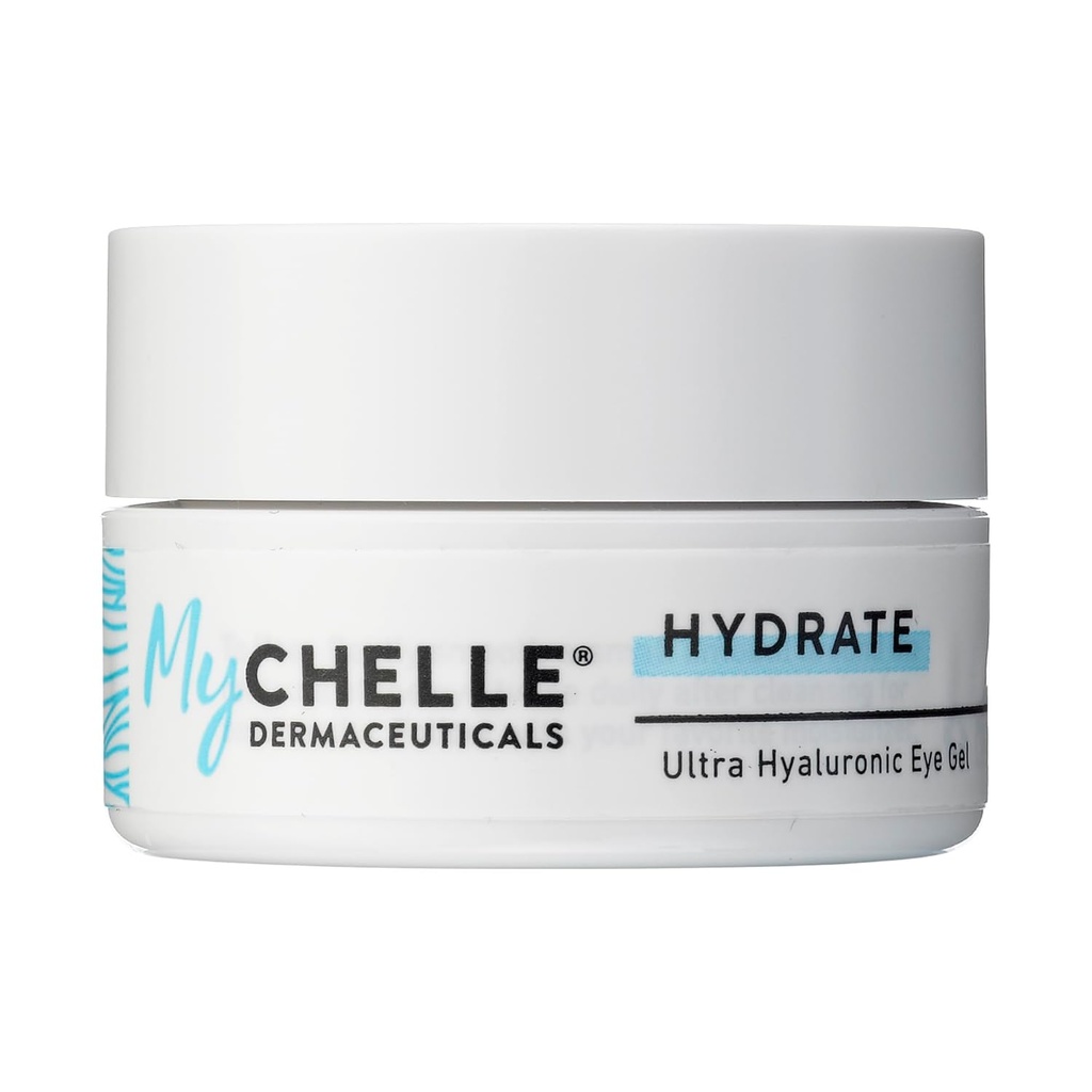 MyChelle Dermaceuticals Ultra Hyaluronic Eye Gel (0,45 Fl Oz) - Rich Hydration för torr hud med Vegan Hyaluronsyra, Hjälp Plump Skin och Hjälp att minska utseendet på fina linjer och rynkor