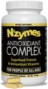 Nzymes® Antioxidantkomplex för människor. Kraftfullt antioxidanttillskott, vitamin C, vitamin E, vitamin A, Selen, Live Sprouted Enzymer. 180 greve - tillverkad i USA