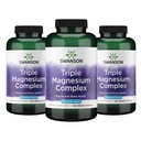 Swanson Triple Magnesium Komplex - Mineral Supplement - Naturligt stöd - Med Citrat, Oxide & Aspartate - (300 kapslar, 400mg Varje, 3 Pack)