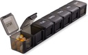 Pill Organizer XL Extra stora veckovisa och dagliga piller fall för piller / vitamin / fiskolja / tillägg (svart)