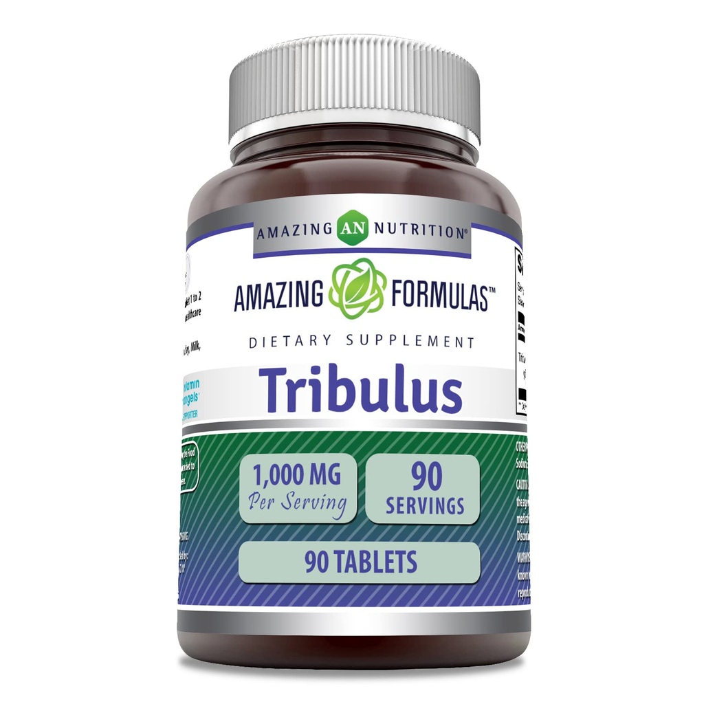Fantastiska formler Tribulus Extract 1000 Mg Supplement | Tabletter | Non-GMO | Gluten-Free | Made in USA (1 Pack | 90 Count)