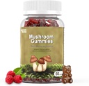 Mushroom Gummies 10 Blend - Mushroom med Lions Mane, Chaga, Reishi, Cordyceps 2500mg, Brain Supplements för minne och fokus