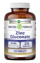 Fantastiska formler Zink Gluconate 50 Mg Supplement | Tabletter | Icke-GMO | Glutenfri | Made in USA (1 Pack | 250 greve)