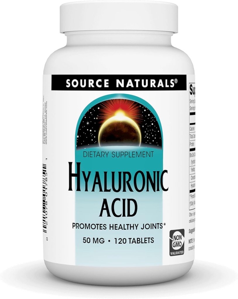 Källa Naturals Hyaluronsyra, 50mg, 120 tabletter