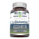 Fantastiska formler L Glutamin 1000 Mg tabletter | Aminosyra tillskott för män och kvinnor | Icke-GMO | Glutenfri | Tillverkad i USA | (1 Pack, 120 greve)