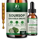 (2 Pack) Organisk Soursop Graviola Liquid Drops, Soursop Extract Organic Pure för Natural Antioxidant, Cell Support & Regeneration, Immune Boost, Soursop Bitters Liquid Rich i Multivitamin - 2 FL OZ