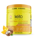 Keto Vitals Electrolytes Powder - Sugar Free Keto Electrolytes Powder med kalium, magnesium, natrium och kalcium - No Sugar Electrolyte Drink Mix & Hydration Powder, 60 portioner, Pineapple Coconut