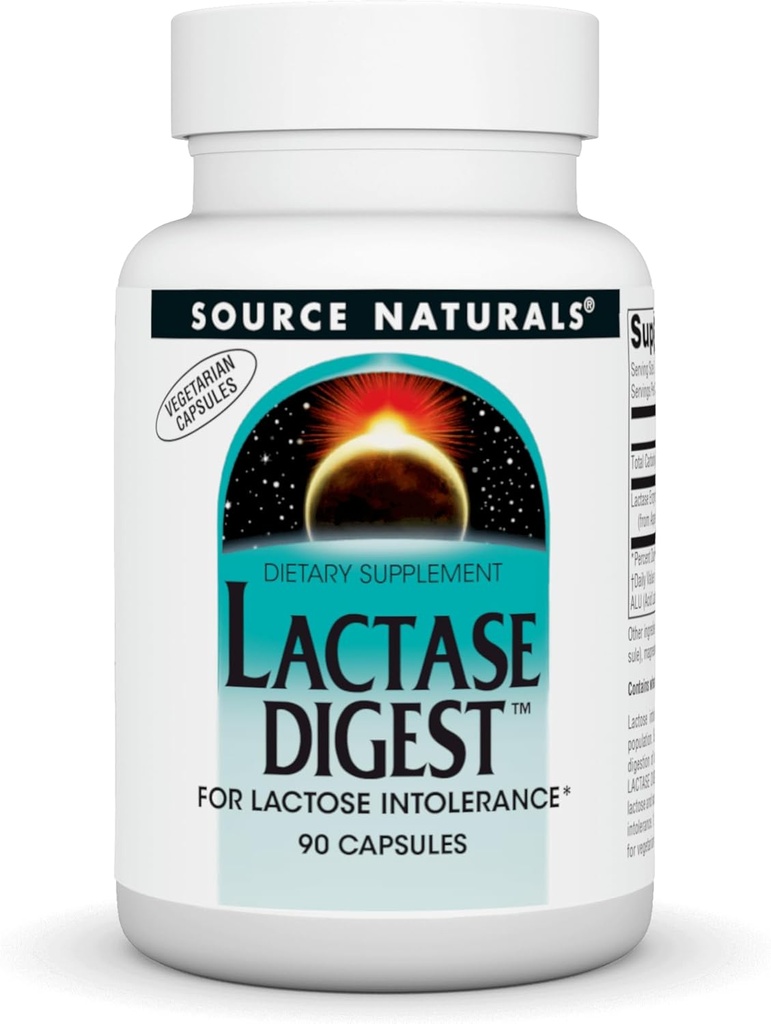 Källa Naturals Lactase Digest, för laktosintolerans * - 90 kapslar