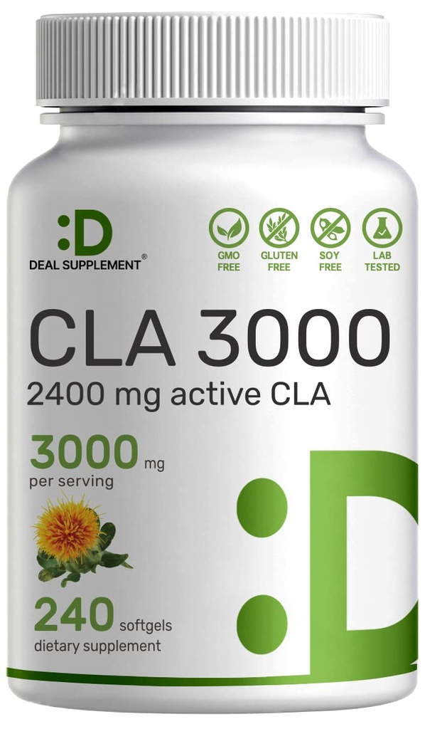 Ultra Strength CLA 3000mg | 240 Softgels, Active Conjugated Linoleic Acid från Safflower Oil