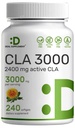 Ultra Strength CLA 3000mg | 240 Softgels, Active Conjugated Linoleic Acid från Safflower Oil