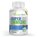 Super Wellness Immune Booster - Quercetin Immunity Support, 25 Vitaminer, Herbs, Superfoods, Mushrooms - Vitamins C & E - Selen - Turmeric - Immune Defense Supplement - 60 kapslar