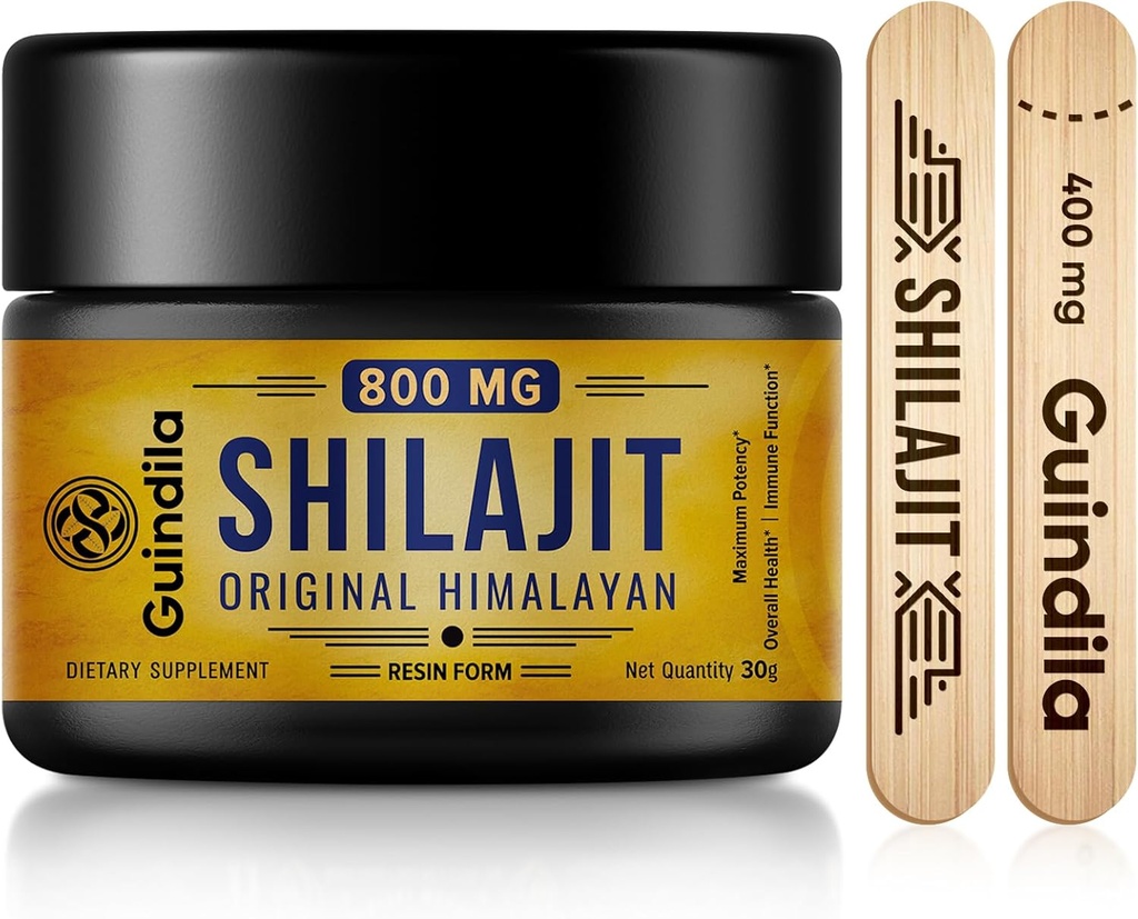800mg Shilajit Supplement-Shilajit Pure Himalayan Organic Shilajit Resin med Maximum Potens,Original från Himalayan med 85 + Trace Minerals & Fulvic Acid för Focus & Energy, Immunity,30 Grams