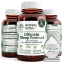 Natural Nutra Ultimate Sleep Formula, kamomill för att stödja avkoppling och minska nattlig ångest, hjälpa dig att somna snabbare, 50 kapslar
