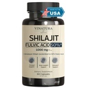 VINATURA Shilajit för män och kvinnor - 1000mg Pure Himalayan Shilajit Capsules, standardiserad till 50% Fulvic Acid - 60 kapslar