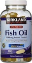 Kirkland Signature Enteric Coated Fish Oil Omega 3 1200 MG Fish Oil, 684 MG av Omega 3 Fatty Acids, 180 mjukgels