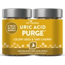 Purge! Uric Acid Flush - Ät och dricka vad du vill - Detox och rensa med Celery Seed Extract, Tart Cherry & Chanca Piedra för effektiv gemensamt stöd och aktiv rörlighet - 120 mjuka Vegan kapslar