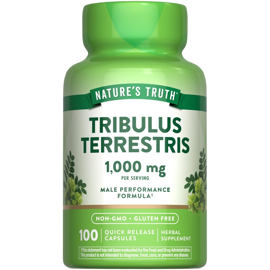 Naturens Sanning Tribulus Terrestris för Män | 1000mg | Capsules | Non-GMO & Gluten fri tillägg