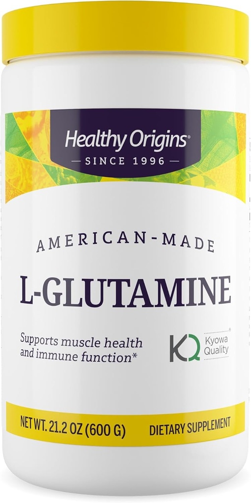 Hälsosamma ursprung L-Glutamin (American-Made, Non-GMO), 21.2 Ounce