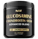 Glukosamin Chondroitin MSM med Immune & Joint Support Supplement 2000mg - Gurkmeja Curcumin Root, Boswellia, Elderberry, Echinacea & More - 120 kapslar - Benhälsa, flexibilitet och styrka stöd
