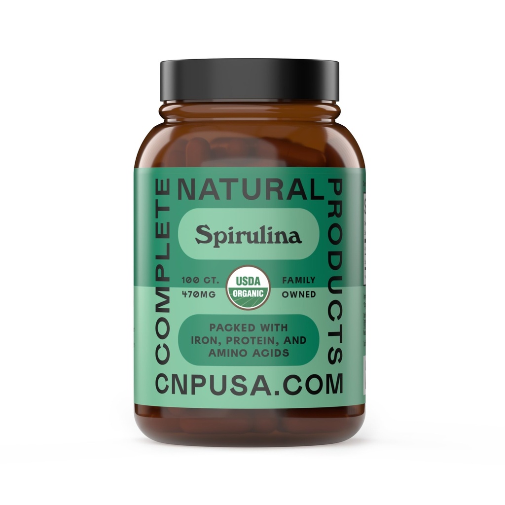 Rena Hawaiian Blue Green Spirulina Powder Capsules - 470mg Capsules 100 Pills, Non GMO, Natural