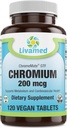 Livamed - Krom 200 mcg (ChromeMate GTF) Veg Tabs 120 greve