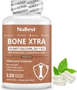 NuBest Bone Xtra - Plant Based Bone Strength, Strontium Boost med Strontium Citrate, Calcium, Magnesium från Marine Algae, Phosphorus, Vitamin C, K2, D3 | Maximum Calcium Absorption | 1 månad Supply