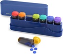 Weekly Pill Organizer 1 gång om dagen, KOVIU Removable Pill Box 7 Day, Portable Travel Pill Case, Once Daily Medication Container Holder, Week Pillbox Dispenser for Vitamin Medicine Supplement, Blue