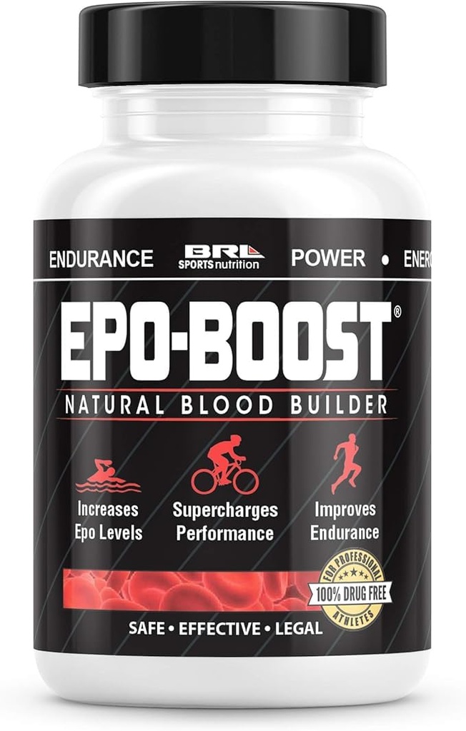 Naturligt blodbyggare järntillskott. RBC Support Made in USA med Echinacea & Dandelion Root hjälper VO2 Max, Endurance (1-Pack)