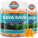 Kava Kava Gummies, Sugar Free Calm Gummies w/Rhodiola Rosea, Ashwagandha, L-Theanine, GABA, Melatonin-Free Kava Blend för avkoppling, lugn och fokus - Alternativ till Kava Powder Capsules, Vegan 120 Ct