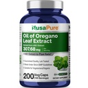 NusaPure Oregano Oil Extract 20000mg | 200 Veggie Powder kapslar | Naturligtvis upptar Carvacrol | Non-GMO och Extract 65:1