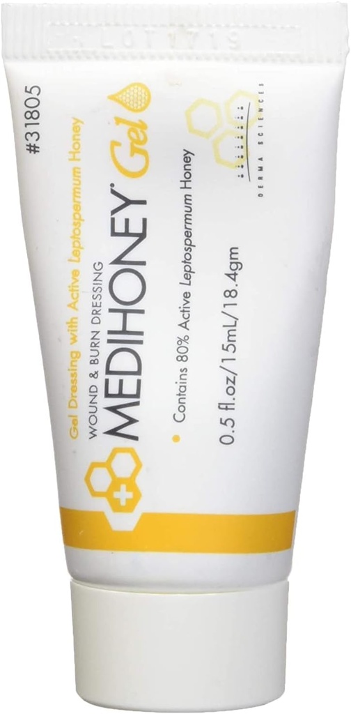 Förbättrad Medihoney Gel Wound och Burn Dressing från Derma Sciences, 0,5 oz,