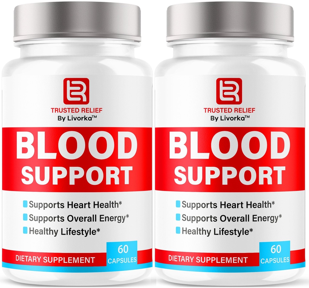 (2 Pack) Trusted Relief Blood Support Capsules - Officiell TrustedRelief Blood Support Vitamin Pills, Natural Trusted Relief Advanced Premium Formel Wellness & Overal Health, 60 kapslar för 2 månader