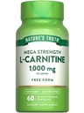 Naturens sanning L-karnitin 1000mg | 60 kapslar | Mega Styrka | Gratis Form | Icke-GMO & Gluten fri tillägg