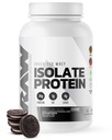 RAW Whey Isolate Protein Powder, Cookies N Cream - 100% Grass-Fed Sports Nutrition Protein Powder för muskeltillväxt och återhämtning - Low-Fat, Low Carb, naturligt smaksatt och sötad - 25 portioner