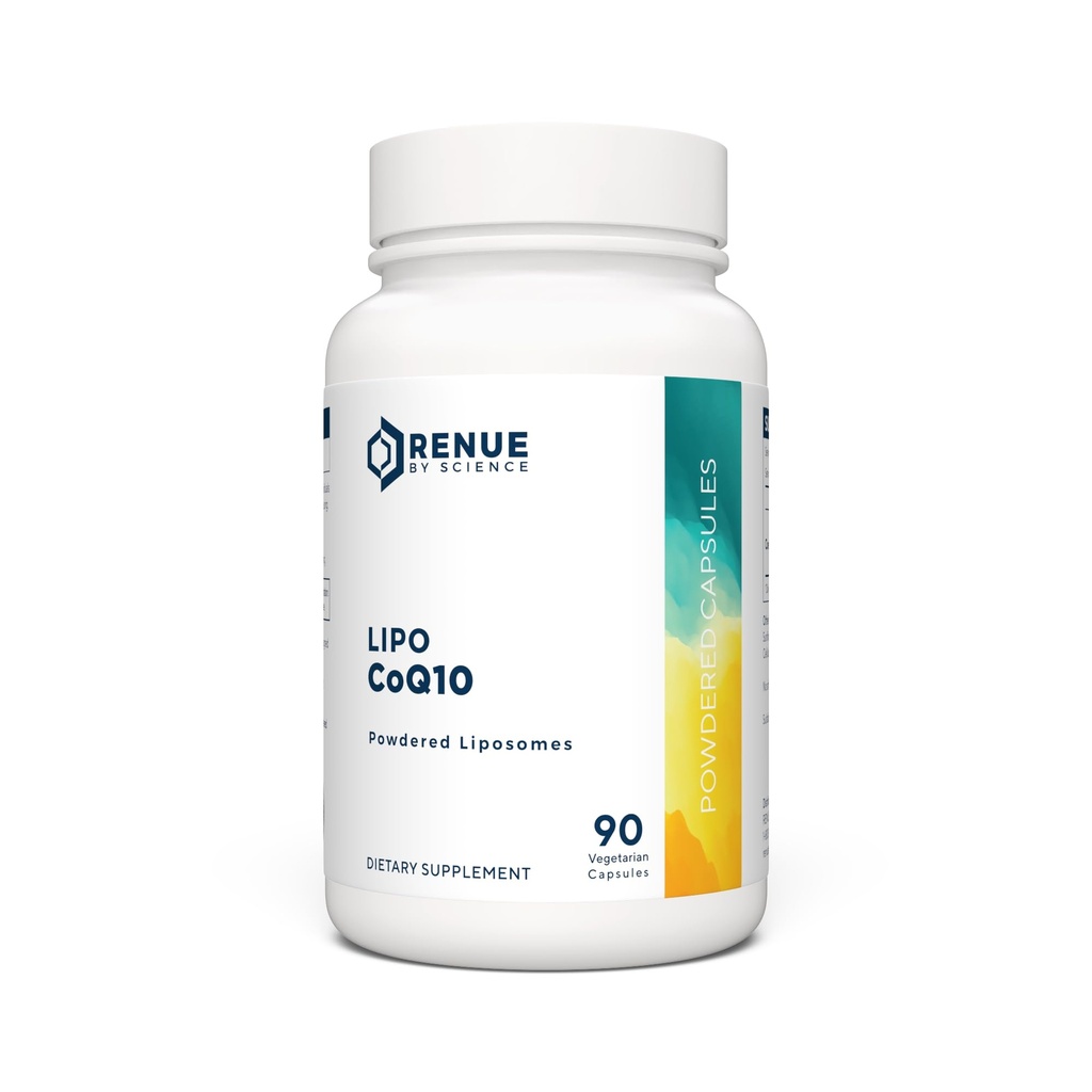 Renue By Science CoQ10 - Coenzyme Q10 som Ubiquinol CoQ10 | Hög styrka Liposomal CoQ10 200mg Supplement | 90 Co Q10 Capsules | Non-GMO & Allergen Free | Tillverkad i USA Tredjepartstestade
