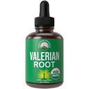USDA Organic Valerian Root Liquid Drops Supplement. Vegan extrakt tinktur för avkoppling, sömn, lugnt alternativ till valerianska kapslar. Zero Sugar, Gluten Free Supplements för kvinnor och män