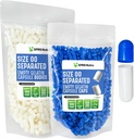 XPRS Nutra Separated Capsules Size 00-1000 Count Empty Gelatin Capsules Separated in Bags - Premium Empty 00 Pills för DIY Supplement Filling (Blå / Vit)