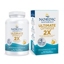 Nordic Naturals Ultimate Omega 2X, Lemon Flavor - 180 Soft Gels - 2150 mg Omega-3 - High-Potency Fish Oil med EPA & DHA - Främjar hjärn- och hjärthälsa - Non-GMO - 90 portioner