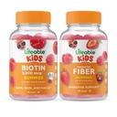 Livliga Biotin Kids + Prebiotic Fiber Kids, Gummies Bundle - Great Tasting, Vitamin Supplement, Gluten Free, GMO Free, Chewable Gummy