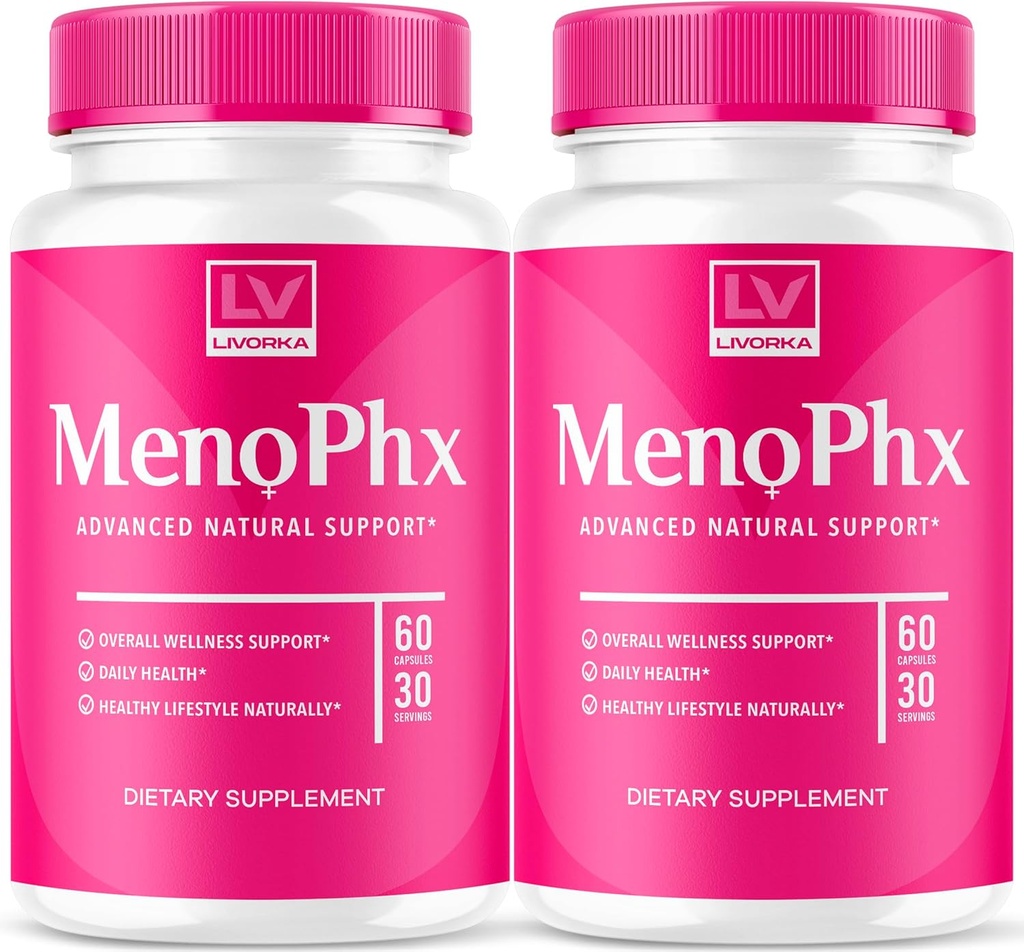 LIVORKA (2 Pack) MenoPhx, MenoPhx, MenoPhx Capsule, MenoPhx Detox, Meno PHX, PHX Meno, MenoPhnx (120 kapslar)